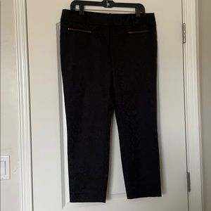 Mossimo black jacquard ankle pants size 12
